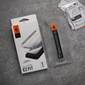 Spigen GLAStR EZ Fit screen protector designed for the Samsung