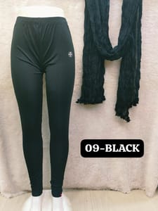 FULL LENGTH SHIMMER LEGGINGS - BLACK - 09