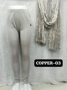 FULL LENGTH SHIMMER LEGGINGS - COPPER - 03