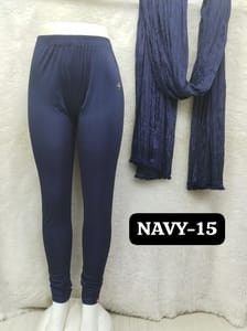 FULL LENGTH SHIMMER LEGGINGS - NAVY - 15